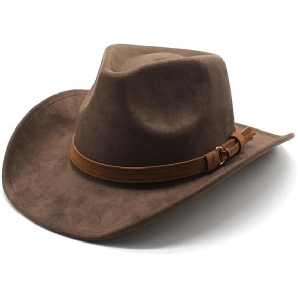 Suede Cowboy Cowgirl Hat Classic Coffee